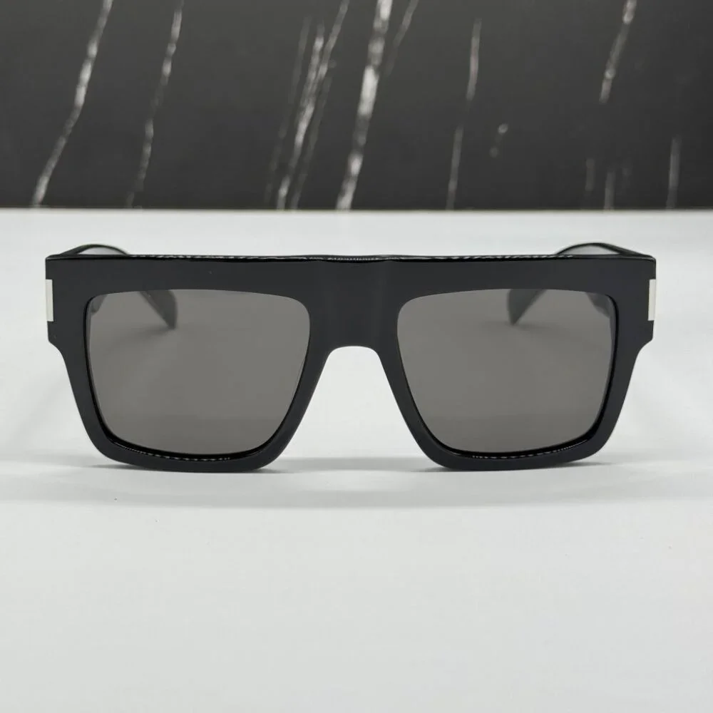 NEW SL628 001 SAINT LAURENT SQUARE BLACK UNISEX SL 628 001 SUNGLASSES